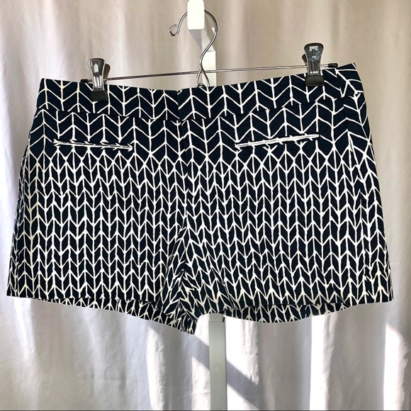 Gap canvas chino shorts herringbone navy size 4 - Picture 3 of 9